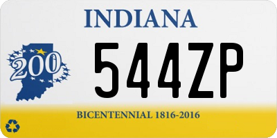 IN license plate 544ZP