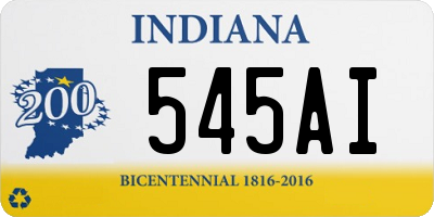 IN license plate 545AI