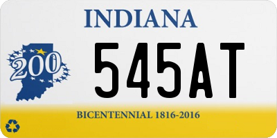 IN license plate 545AT