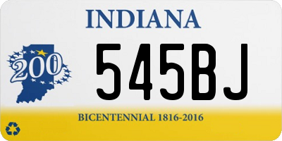 IN license plate 545BJ