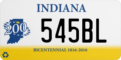 IN license plate 545BL