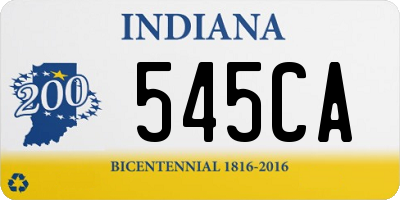 IN license plate 545CA