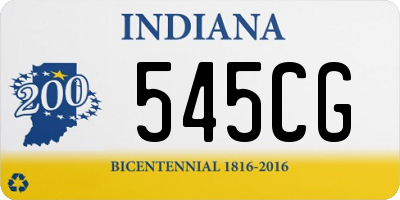 IN license plate 545CG