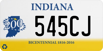 IN license plate 545CJ