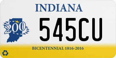 IN license plate 545CU