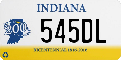 IN license plate 545DL