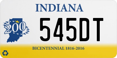 IN license plate 545DT