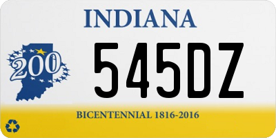 IN license plate 545DZ