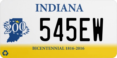 IN license plate 545EW