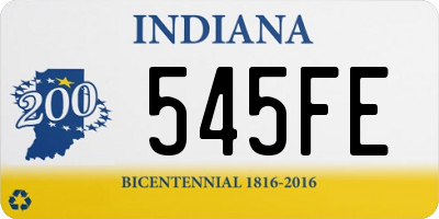 IN license plate 545FE