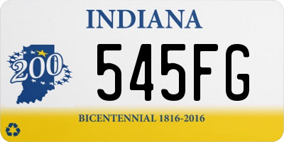 IN license plate 545FG