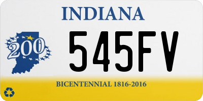 IN license plate 545FV