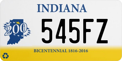 IN license plate 545FZ