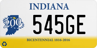 IN license plate 545GE