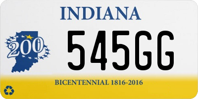 IN license plate 545GG