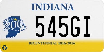 IN license plate 545GI