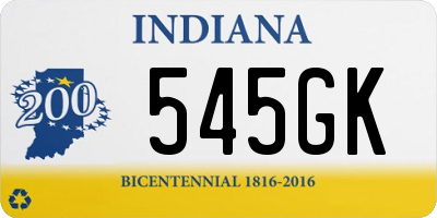 IN license plate 545GK