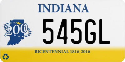 IN license plate 545GL