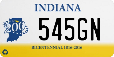 IN license plate 545GN