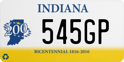 IN license plate 545GP