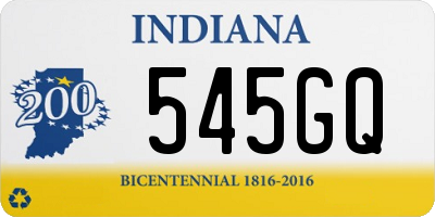 IN license plate 545GQ