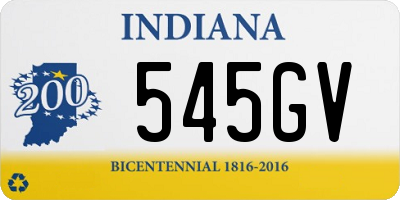 IN license plate 545GV