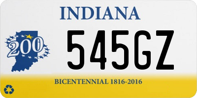 IN license plate 545GZ