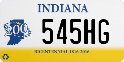 IN license plate 545HG