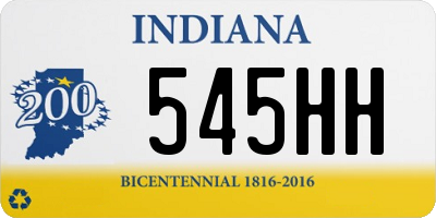 IN license plate 545HH