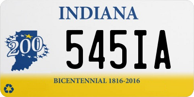 IN license plate 545IA