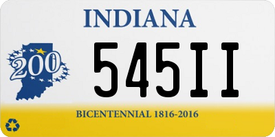 IN license plate 545II