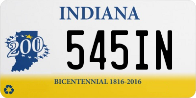 IN license plate 545IN