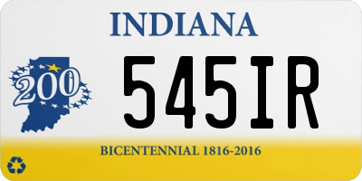 IN license plate 545IR