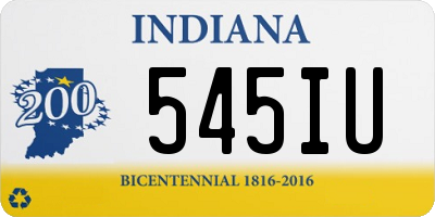 IN license plate 545IU