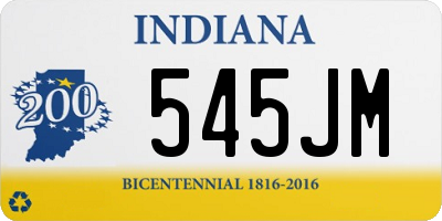 IN license plate 545JM