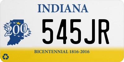 IN license plate 545JR