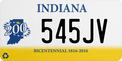 IN license plate 545JV