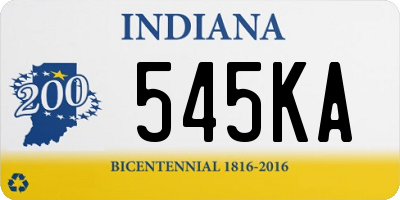 IN license plate 545KA