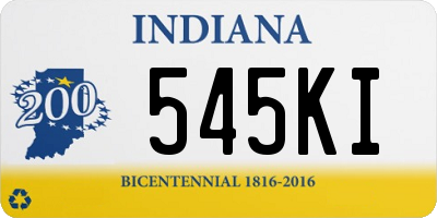 IN license plate 545KI