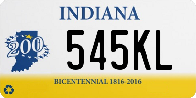 IN license plate 545KL