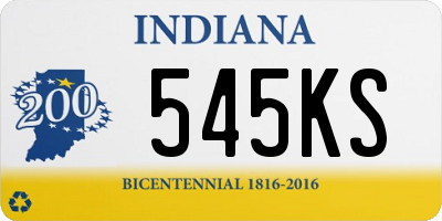 IN license plate 545KS