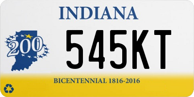 IN license plate 545KT