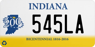 IN license plate 545LA