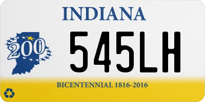 IN license plate 545LH