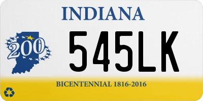 IN license plate 545LK