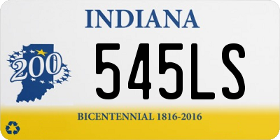 IN license plate 545LS