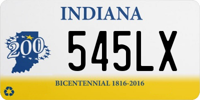 IN license plate 545LX