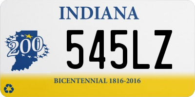 IN license plate 545LZ