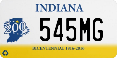 IN license plate 545MG