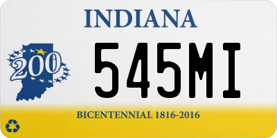 IN license plate 545MI
